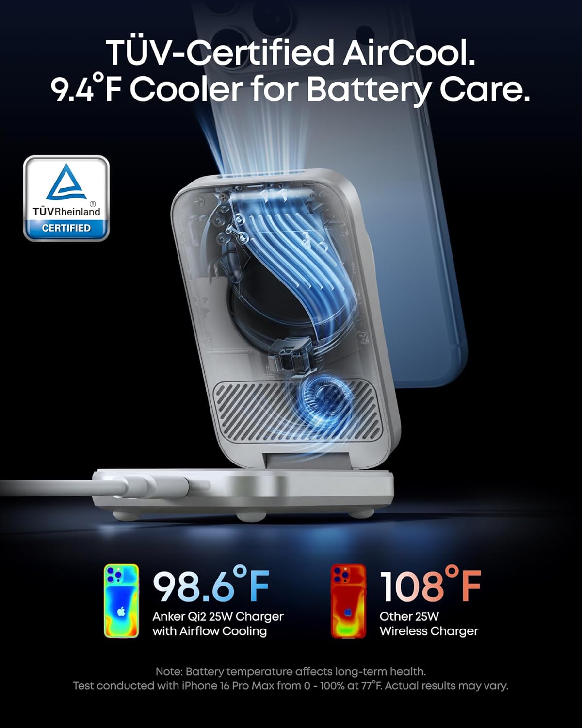 ankerrdeals Pro Wireless Charging Station (3-in-1, Magnetic, AirCool, Foldable)