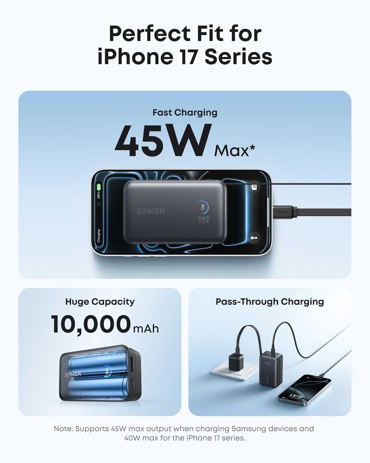 ankerrdeals Mini Power Bank (10K, 45W, Built-In Retractable USB-C Cable)