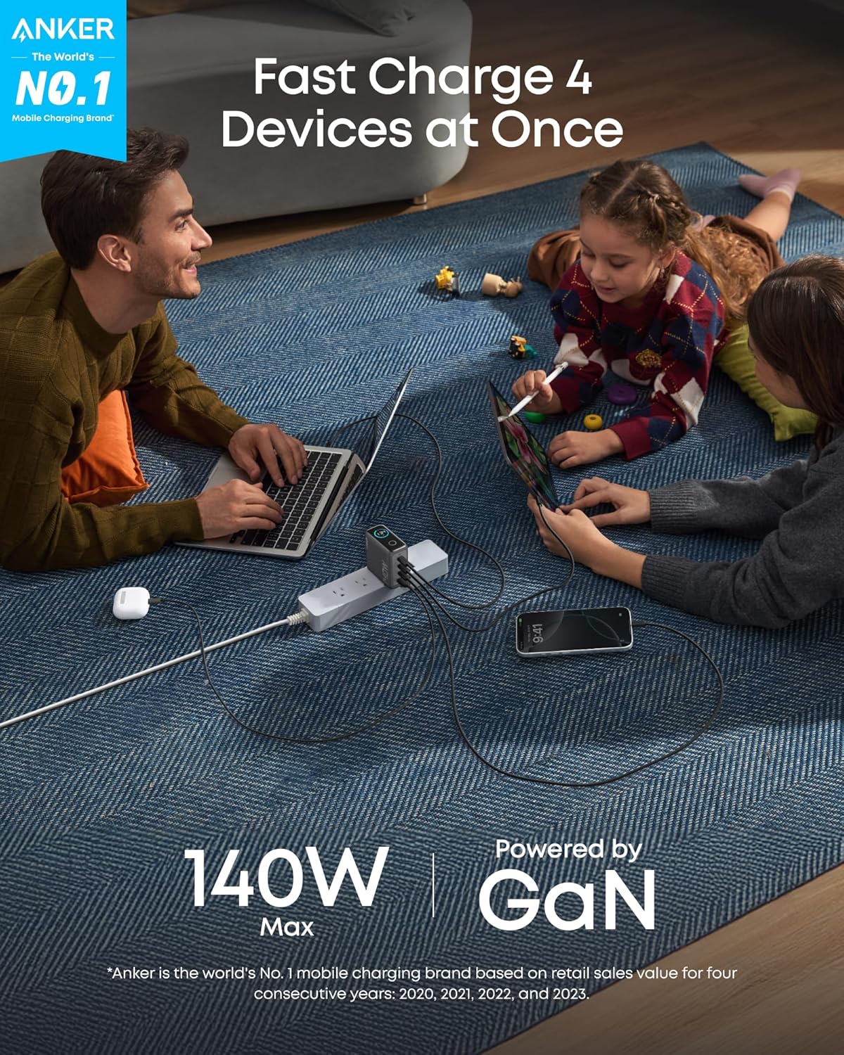 ankerrdeals Laptop Power Bank (25K, 165W, Built-In and Retractable Cables)