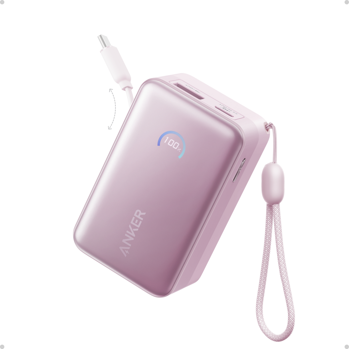 ankerrdeals Mini Power Bank (10K, 45W, Built-In Retractable USB-C Cable)