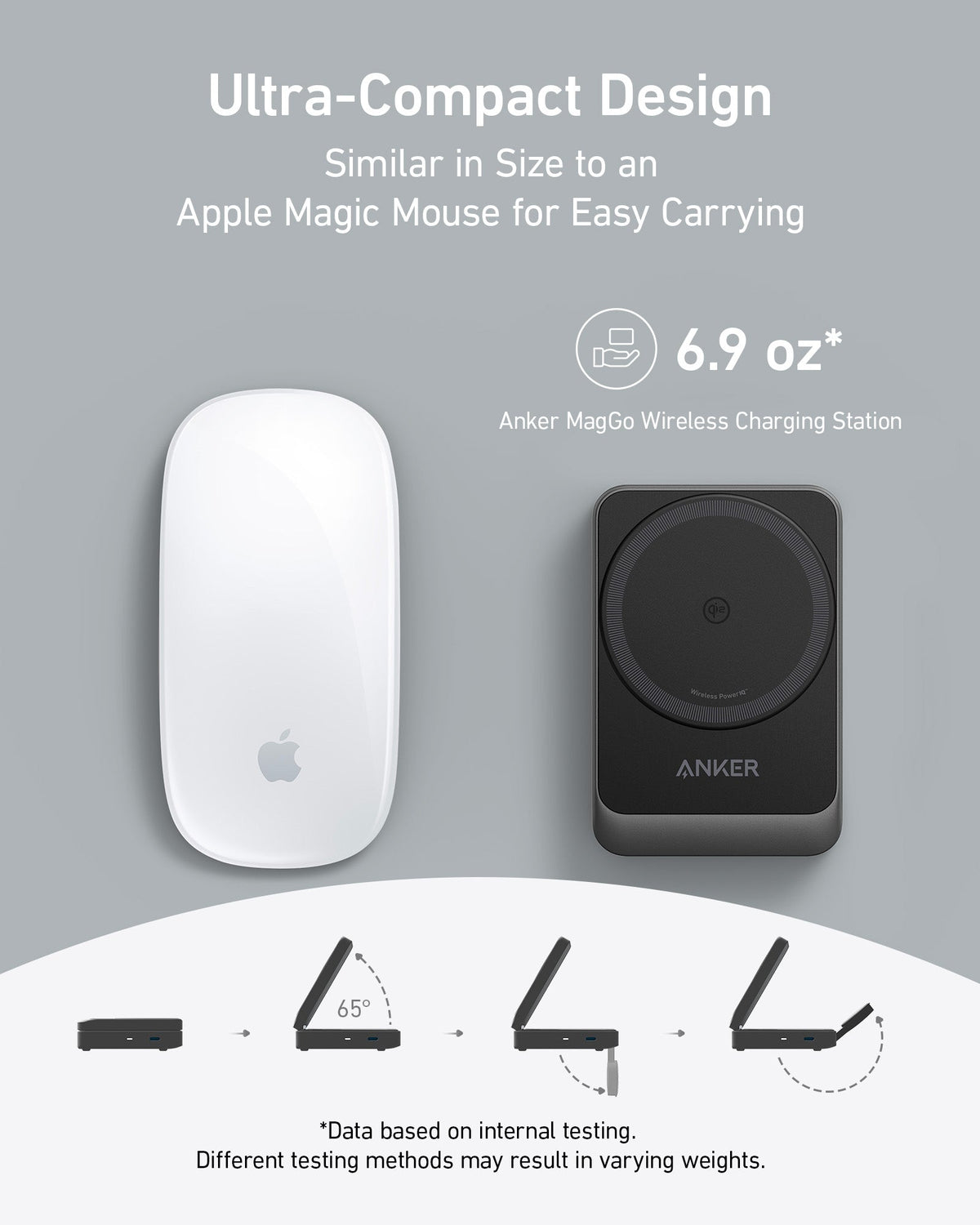 Refurbished ankerrdeals Magnetic Wireless Charging Station (Foldable 3-in-1)