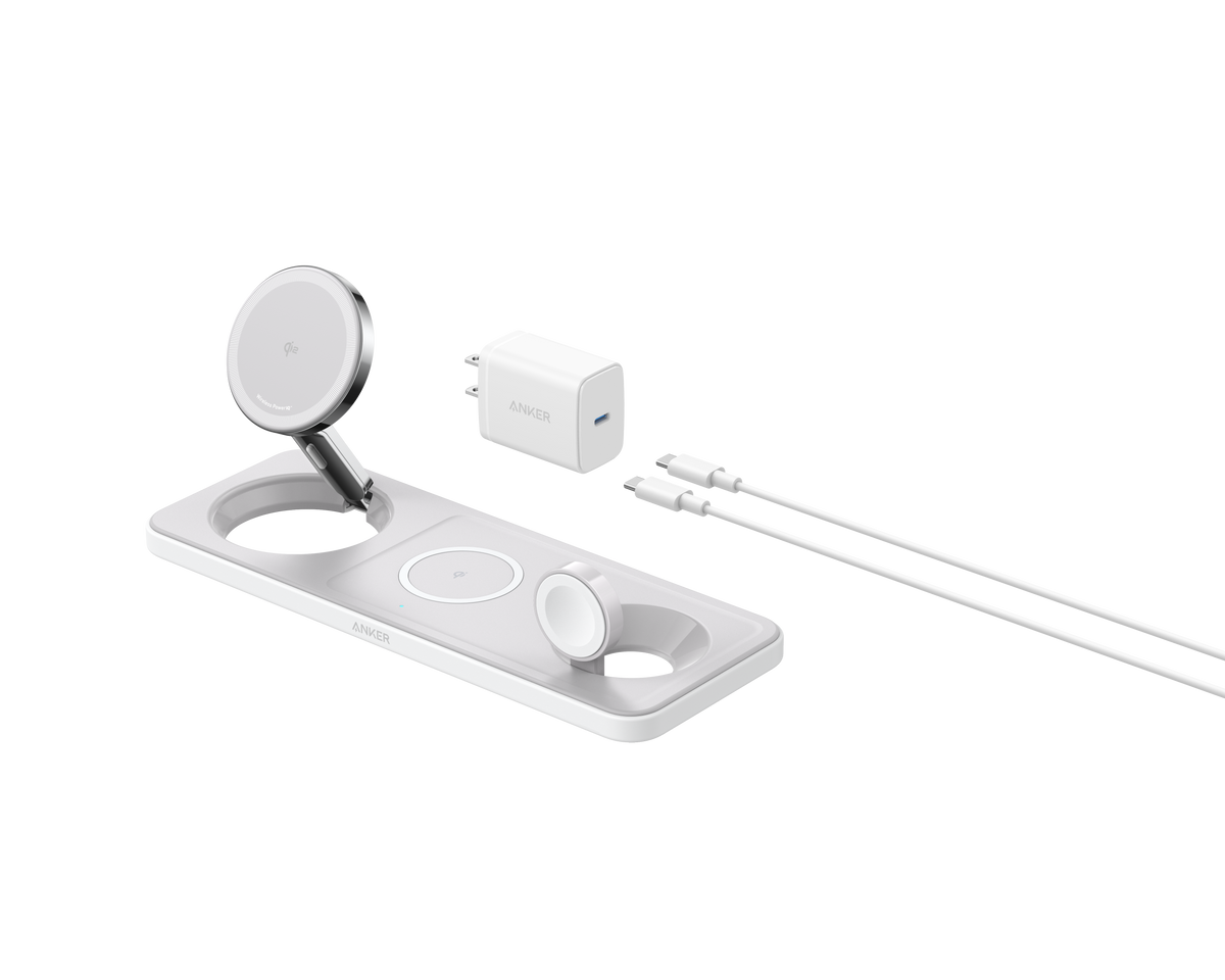 Refurbished ankerrdeals Magnetic Wireless Charging Station (3-in-1 Pad)