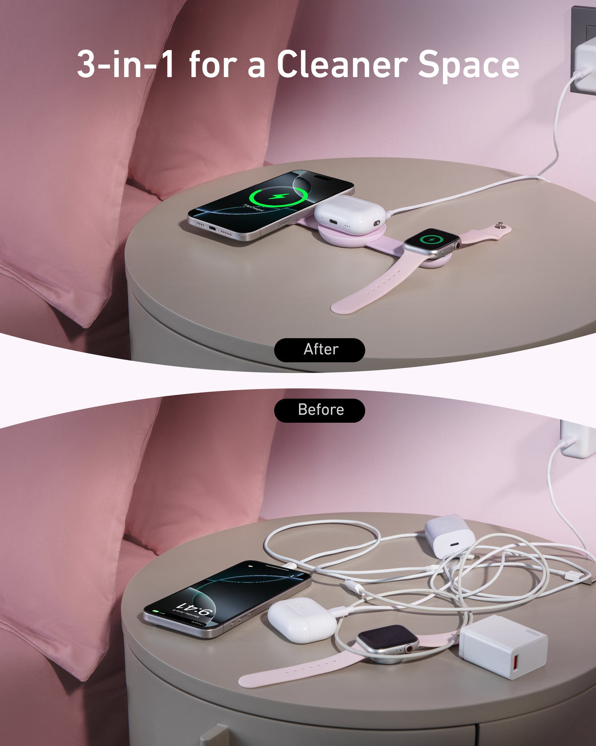 ankerrdeals Magnetic Wireless Charging Station (3-in-1, Foldable Pad)