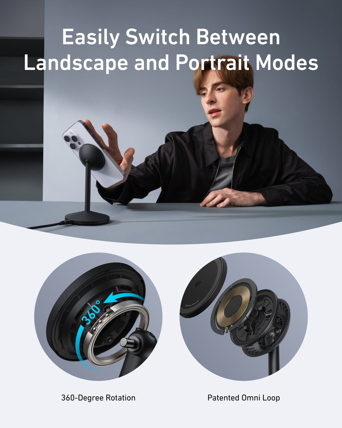 ankerrdeals Magnetic Wireless Charger (Stand)