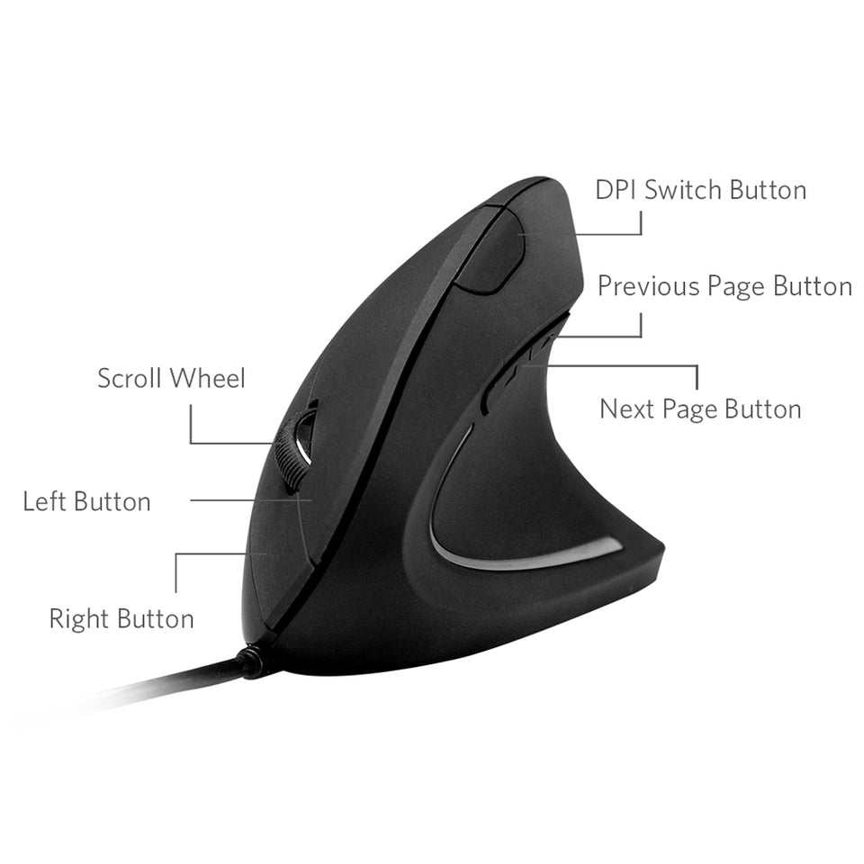 Refurbished ankerrdeals Ergonomic Optical USB Wired Vertical Mouse