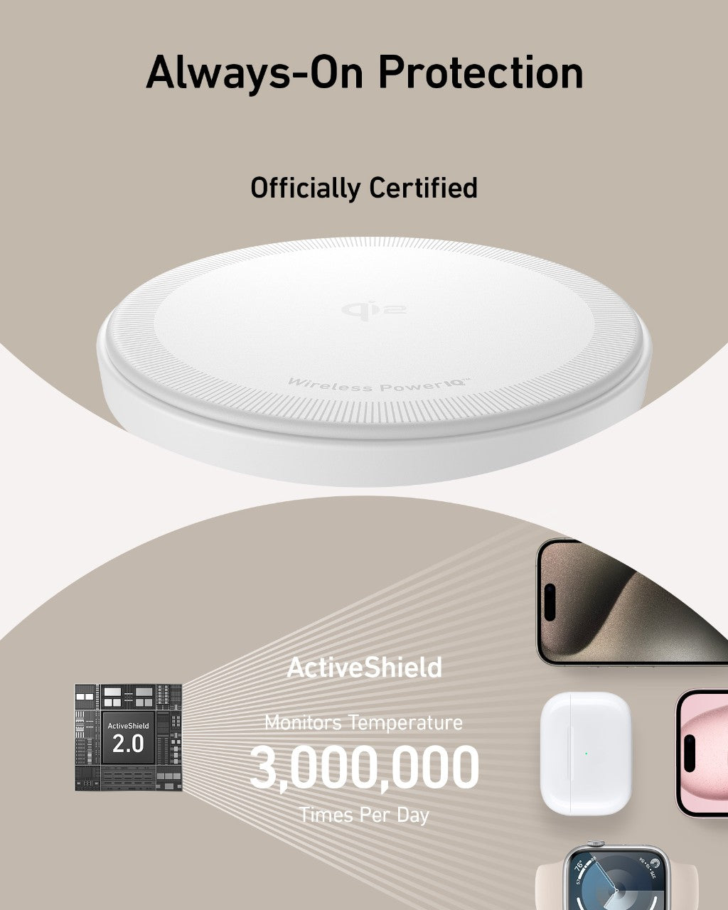 Refurbished ankerrdeals Magnetic Wireless Charging Station (3-in-1 Stand)