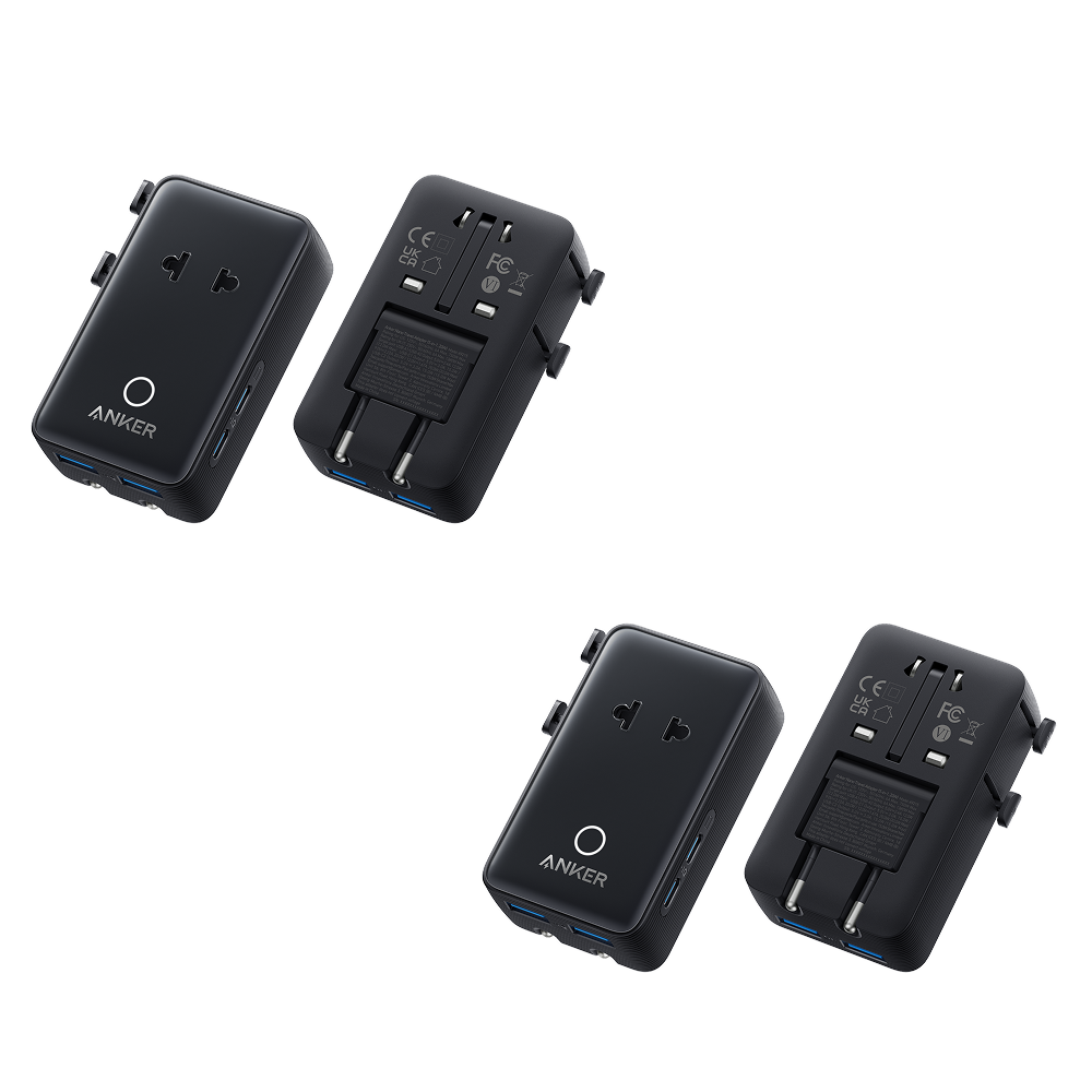 ankerrdeals Mini Travel Adapter (5-in-1, 20W, 2-Pack)