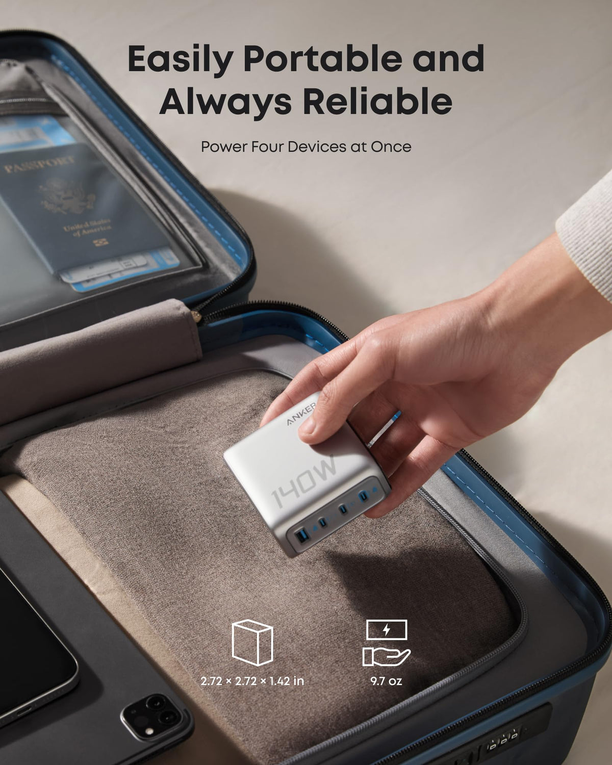 ankerrdeals Laptop Power Bank (25K, 165W, Built-In and Retractable Cables)