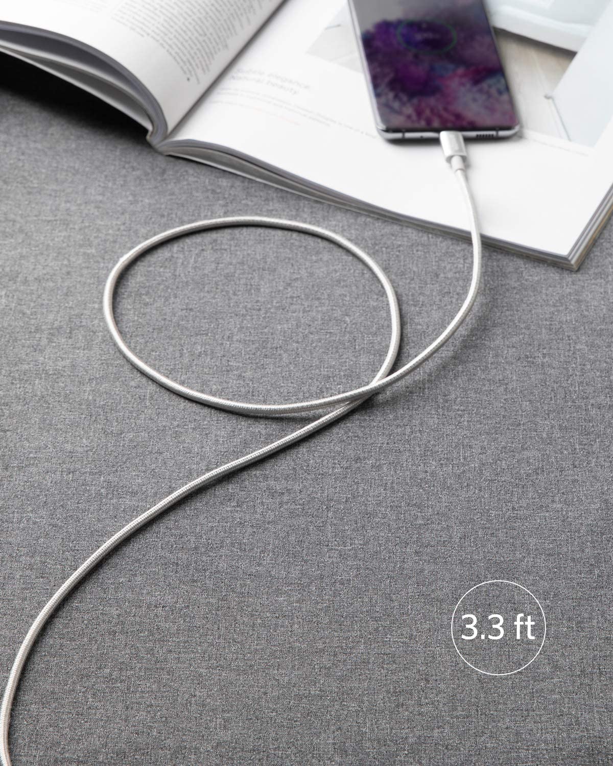 ankerrdeals 2-Pack New Nylon USB C to USB C Cable (3.3 ft 60W)