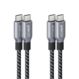 ankerrdeals Pro USB-C to USB-C Cable (240W, Upcycled-Braided, 2-Pack)