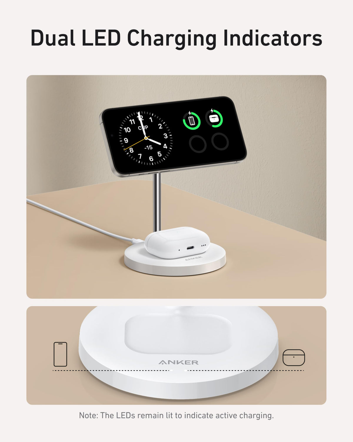 ankerrdeals Magnetic Wireless Charger (2-in-1, Stand)