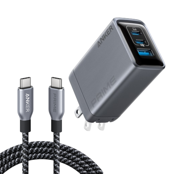 ankerrdeals Pro Charger (100W, 3 Ports, GaN) and USB-C to USB-C Cable (240W, 6 ft)