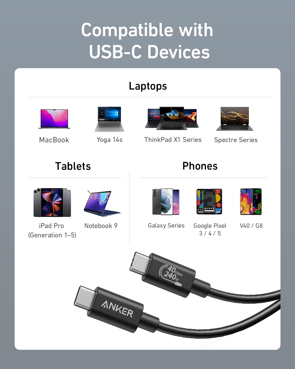 ankerrdeals Pro Docking Station (DL7400) and USB-C to USB-C Cable (Thunderbolt 4 Compatible)