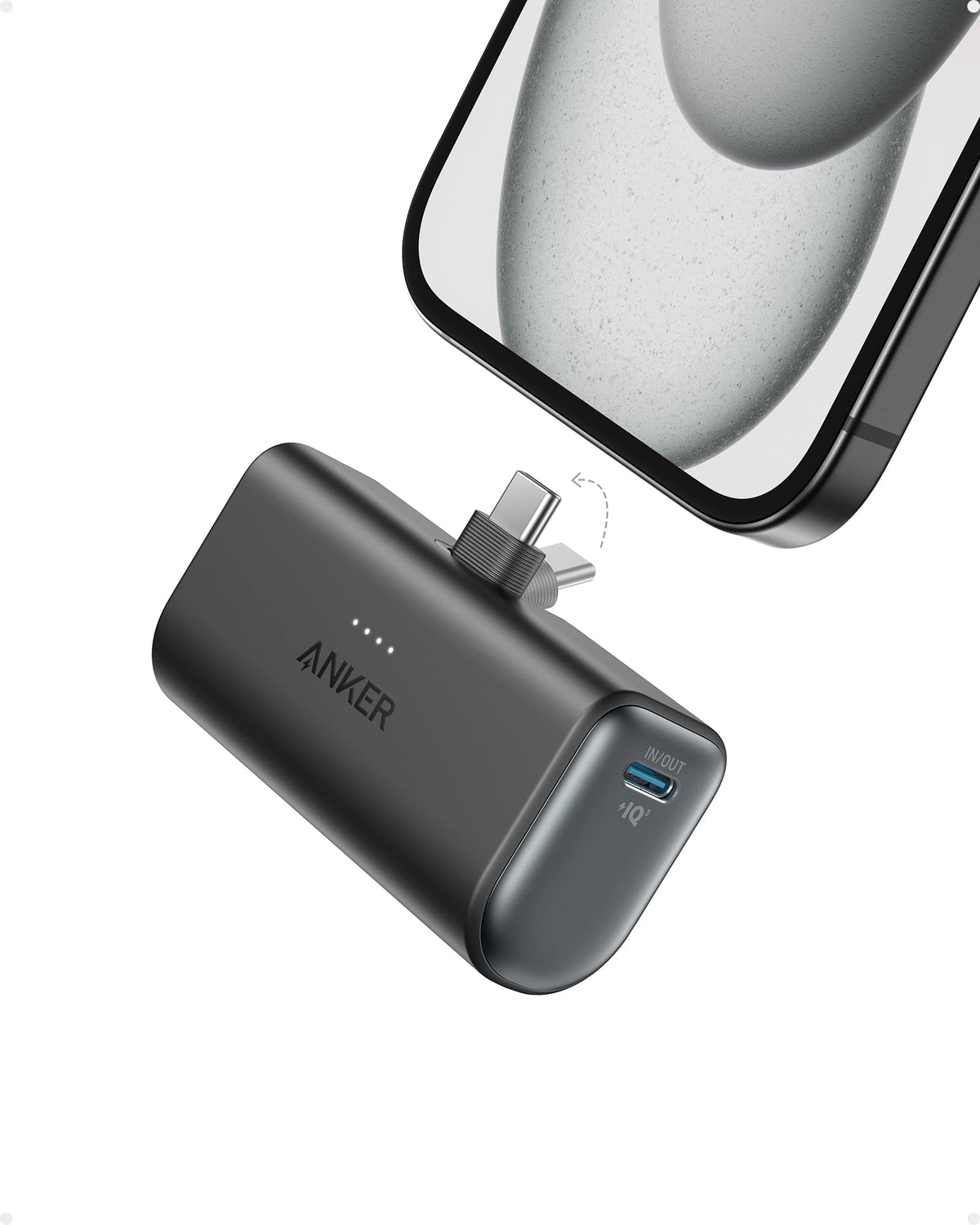Refurbished ankerrdeals Mini Power Bank (22.5W, Built-In USB-C Connector)