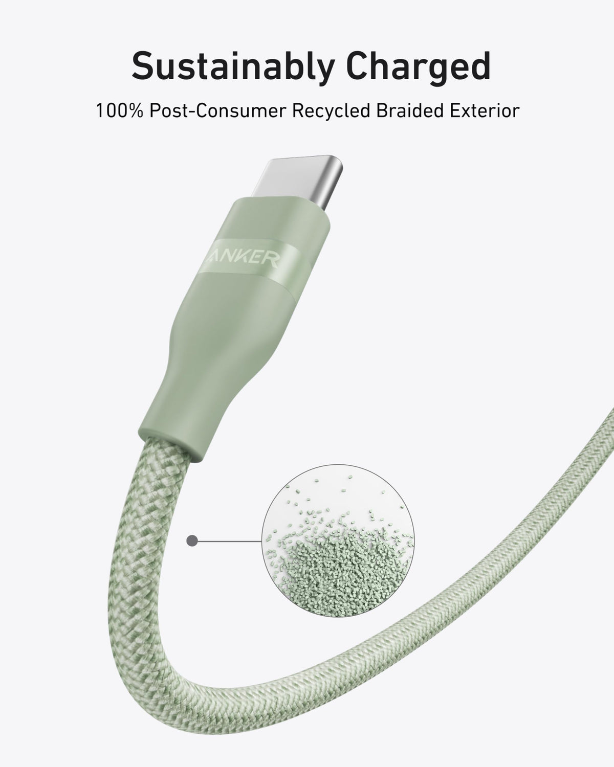 ankerrdeals USB-C to USB-C Cable (3 ft / 6 ft, 240W, Upcycled-Braided)