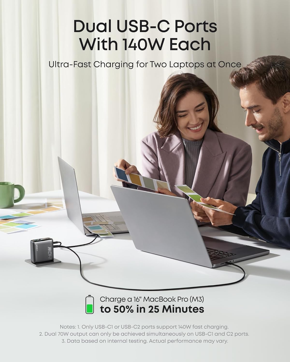 ankerrdeals Charger (140W, 4-Port, PD 3.1) with USB-C Cable