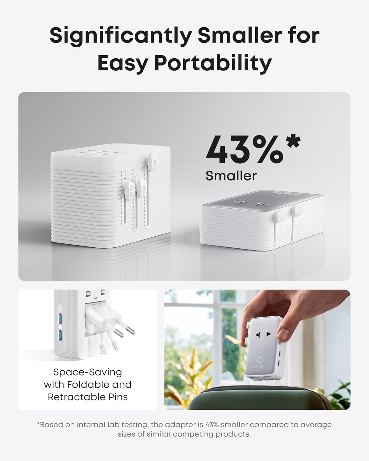 ankerrdeals Magnetic Wireless Charging Station (Foldable 3-in-1) and ankerrdeals Mini Travel Adapter (5-in-1, 20W, 1-Pack)