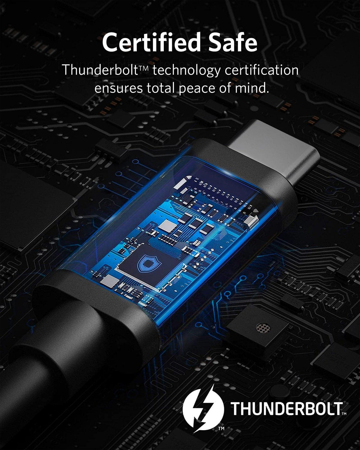 Refurbished ankerrdeals USB-C to USB-C Thunderbolt 4 100W Cable (2.3 ft)