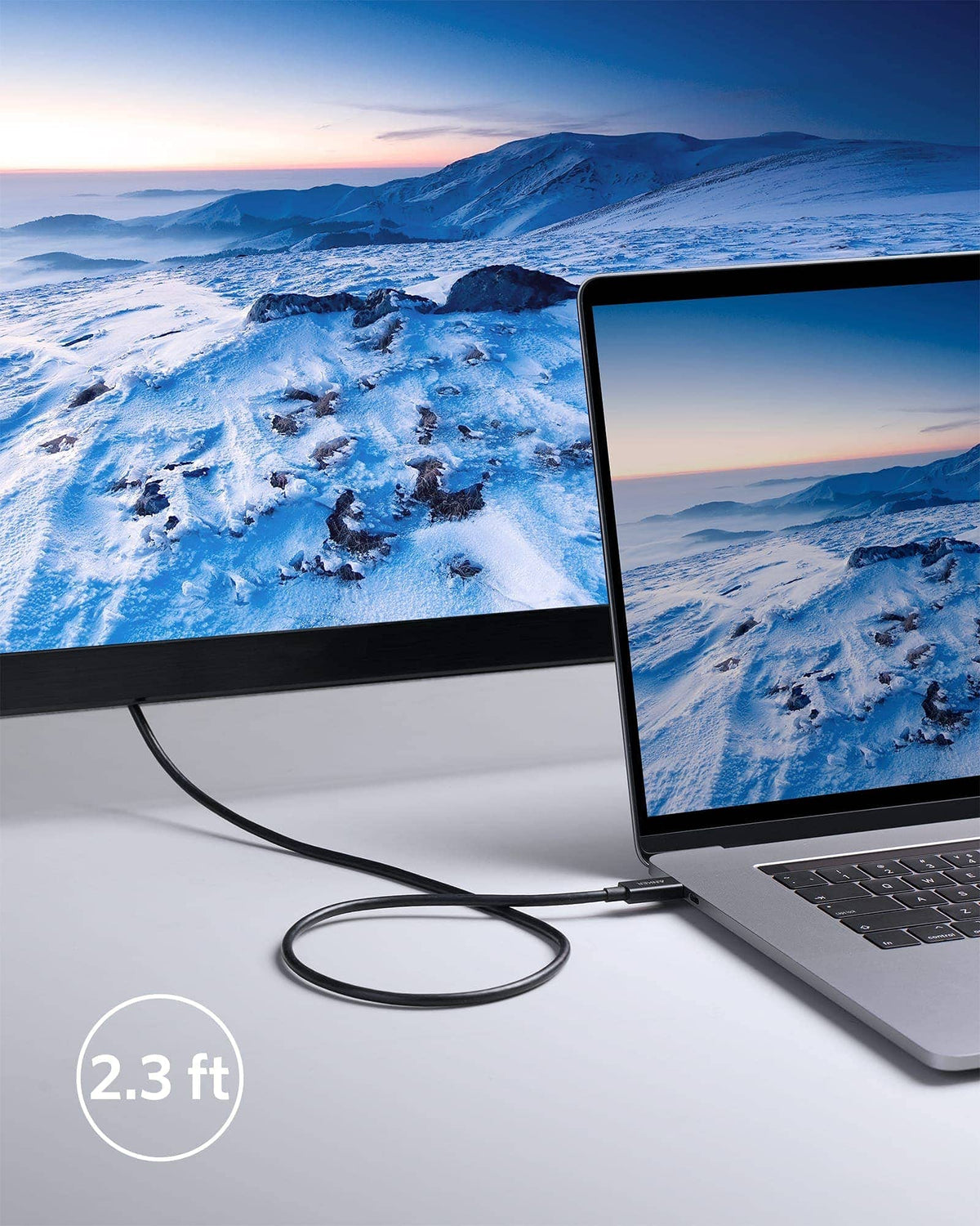Refurbished ankerrdeals USB-C to USB-C Thunderbolt 4 100W Cable (2.3 ft)