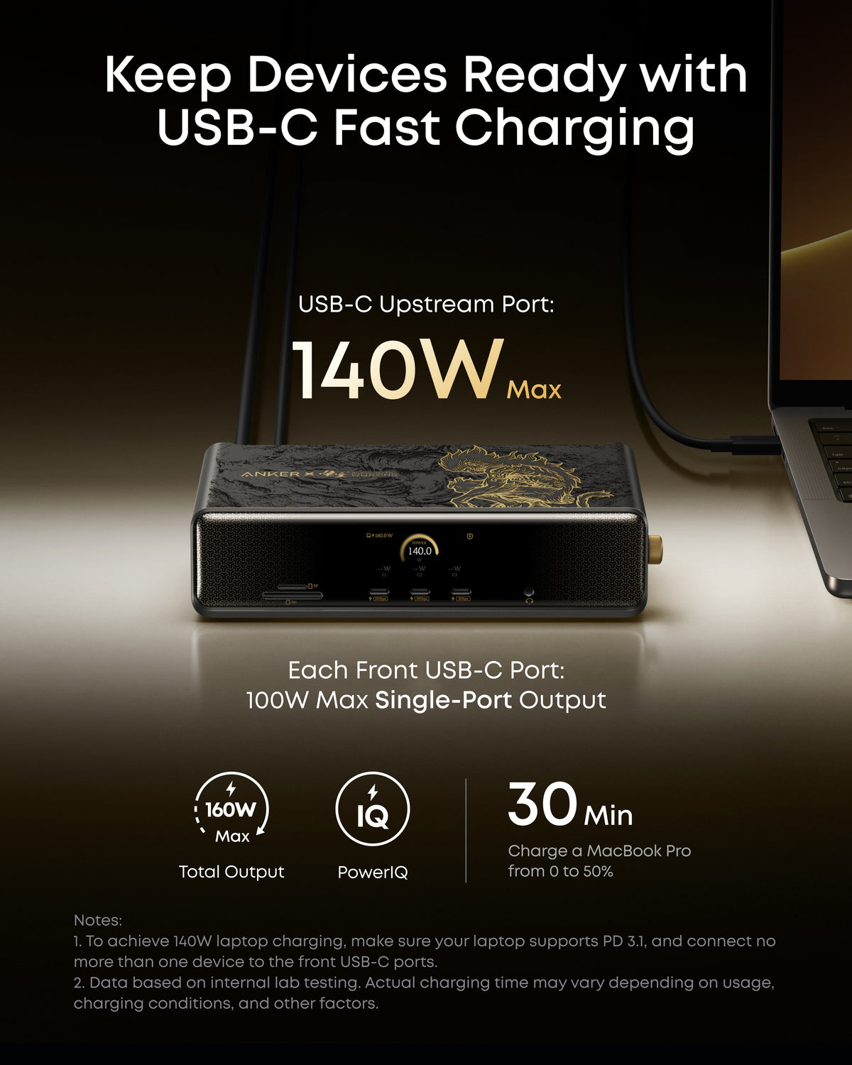 (ankerrdeals × Black Myth: Wukong Edition) ankerrdeals Pro Docking Station (14-in-1, Triple Display, DisplayLink) with DL7400