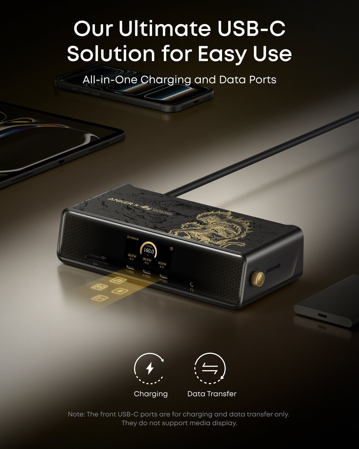 (ankerrdeals × Black Myth: Wukong Edition) ankerrdeals Pro Docking Station (14-in-1, Triple Display, DisplayLink) with DL7400