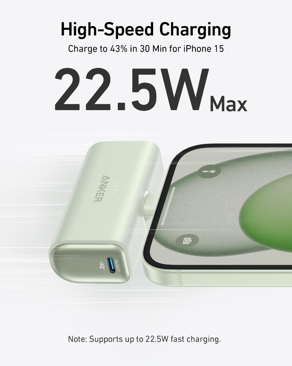 ankerrdeals Mini Power Bank (22.5W, Built-In USB-C Connector)
