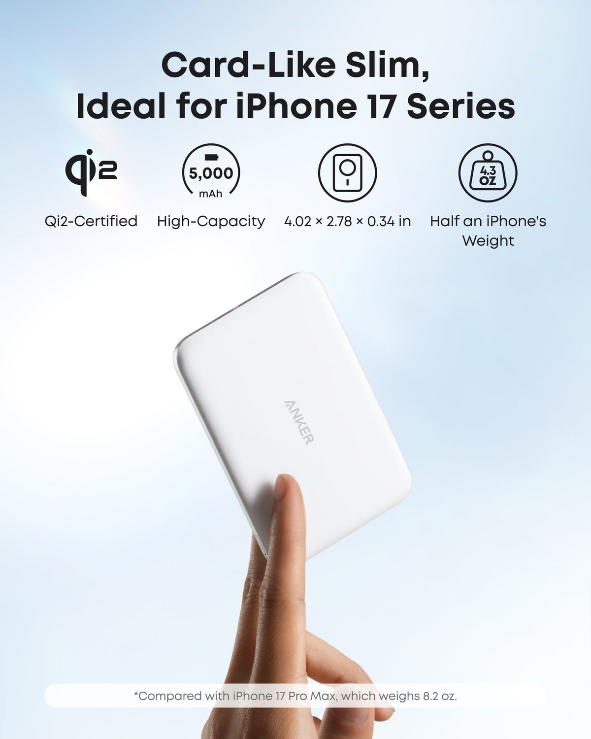 ankerrdeals Mini Power Bank (5K, Magnetic, Slim)