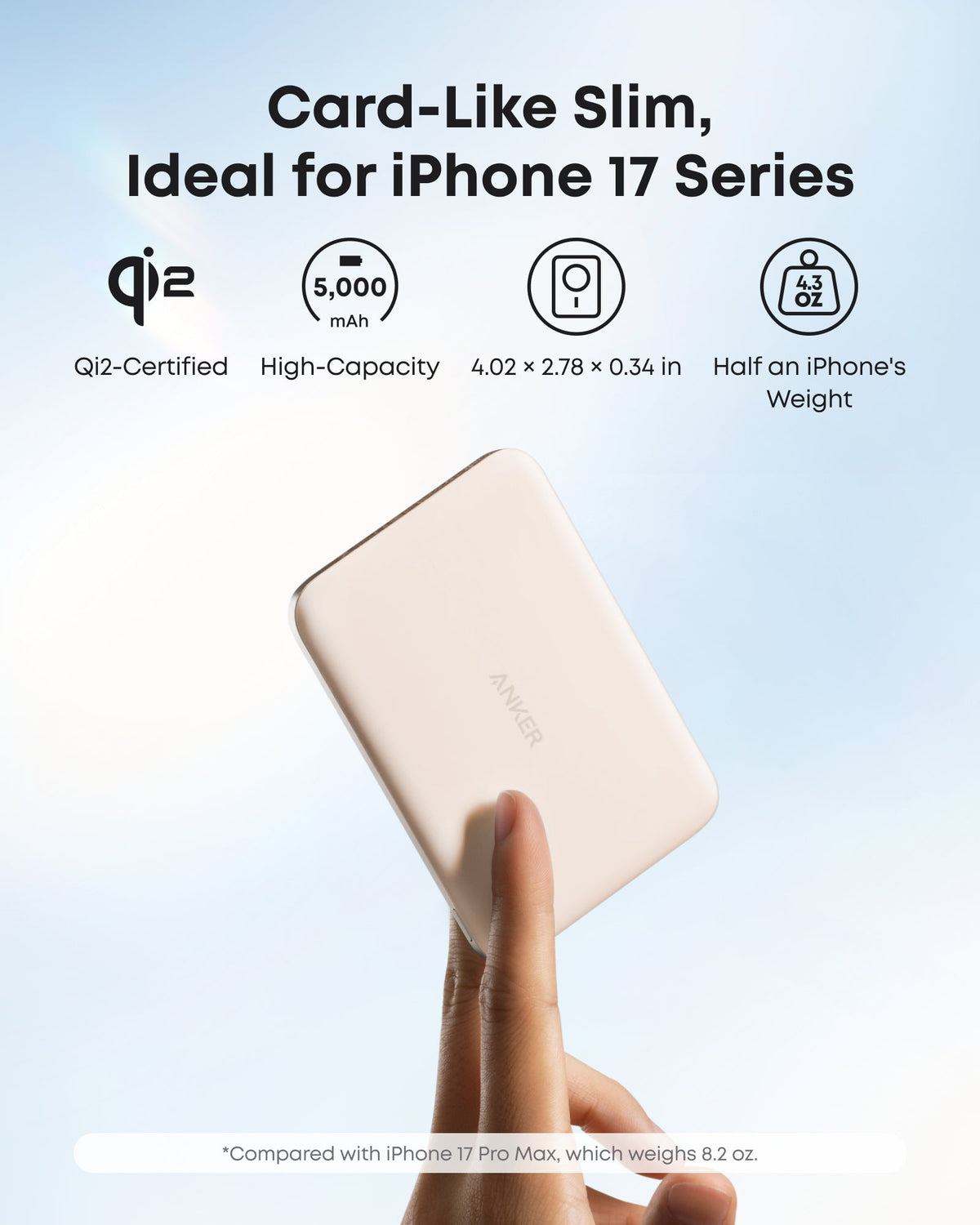 ankerrdeals Mini Power Bank (5K, Magnetic, Slim)