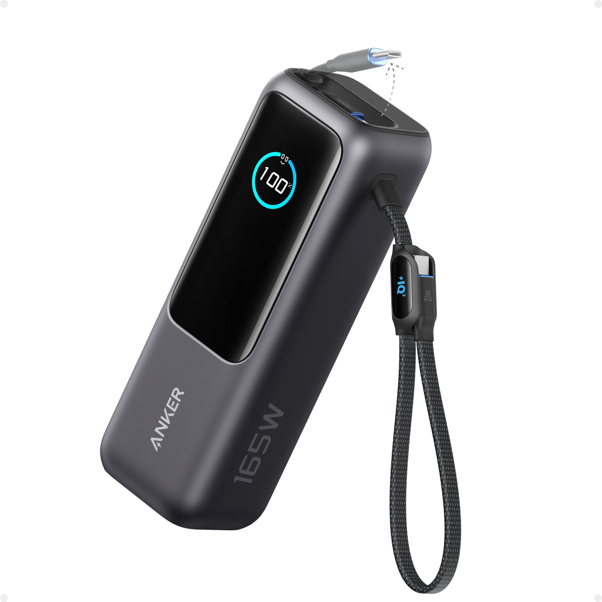ankerrdeals Laptop Power Bank (25K, 165W, Built-In and Retractable Cables)