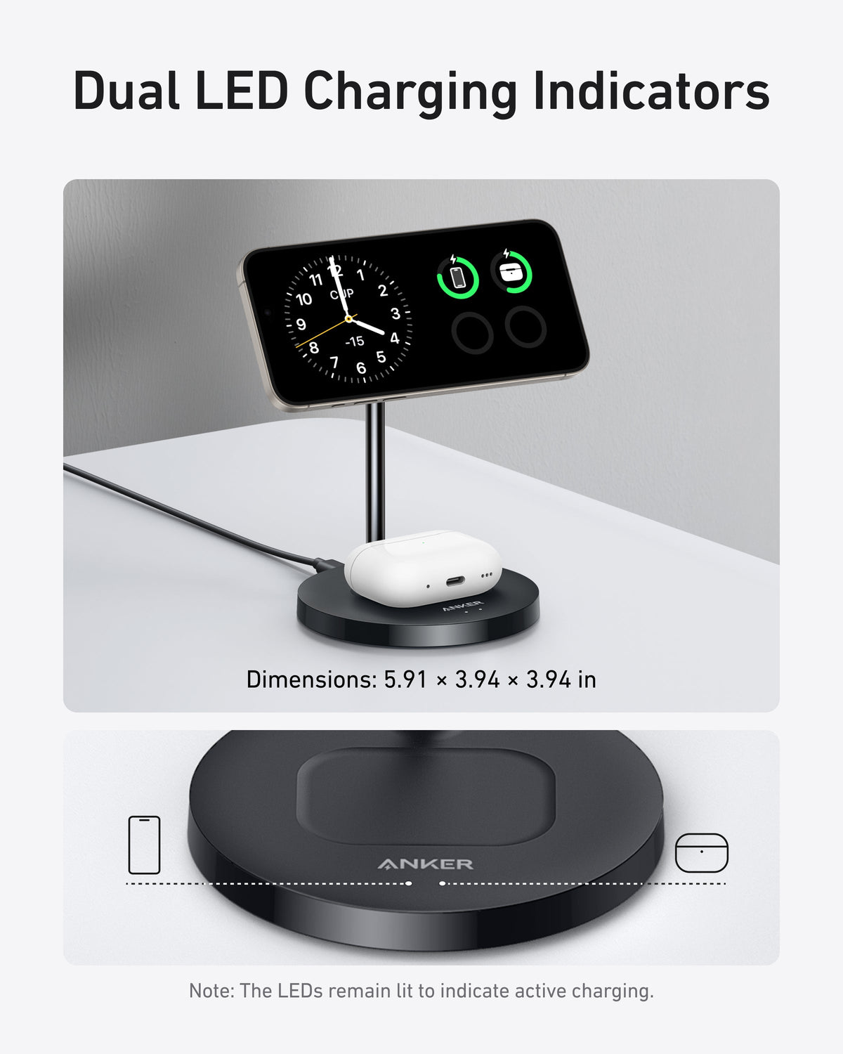 ankerrdeals Magnetic Wireless Charger (2-in-1, Stand)
