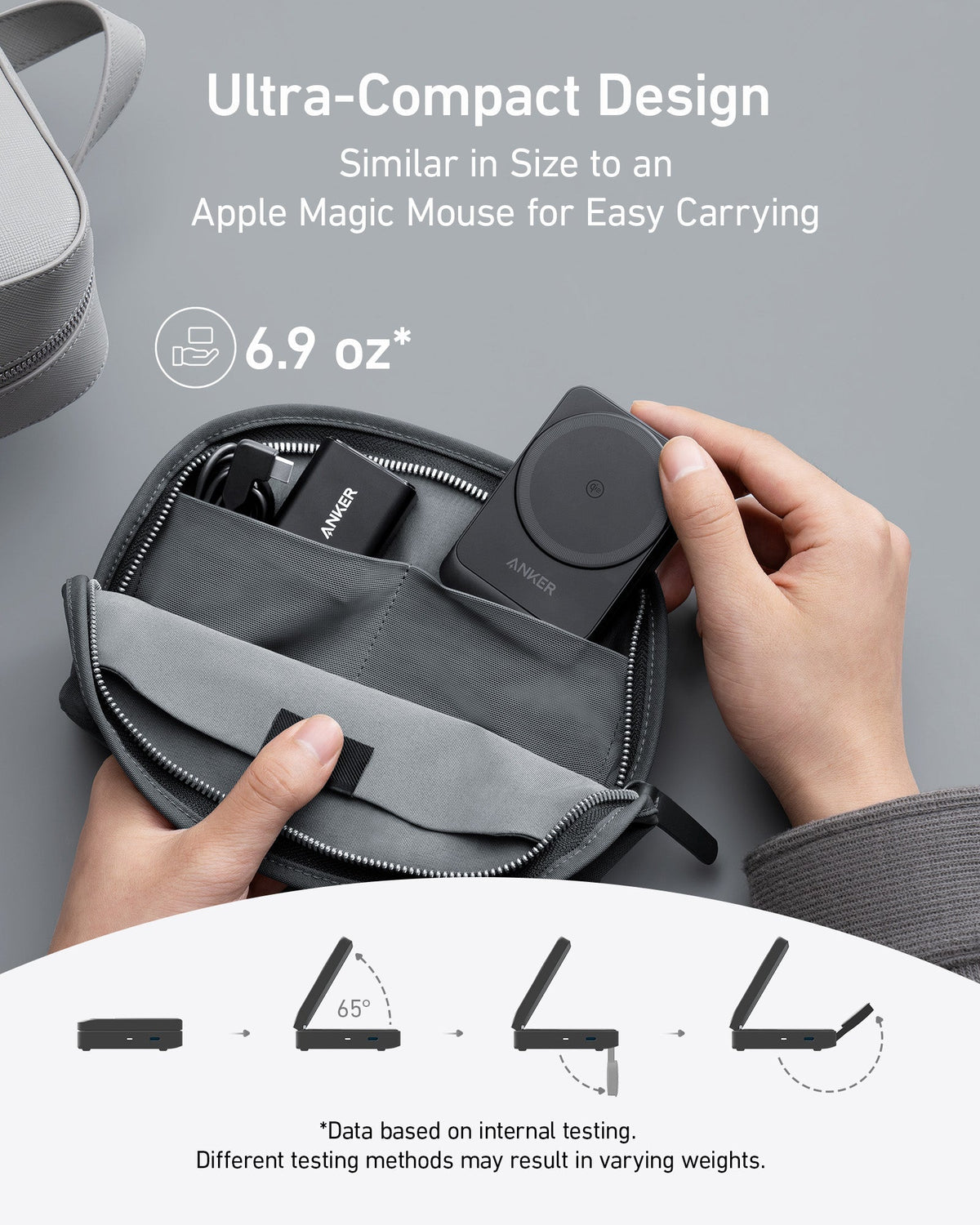 Refurbished ankerrdeals Magnetic Wireless Charging Station (Foldable 3-in-1)