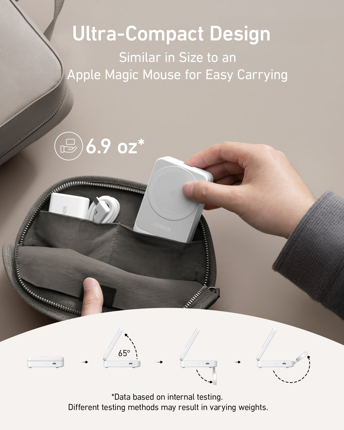Refurbished ankerrdeals Magnetic Wireless Charging Station (Foldable 3-in-1)
