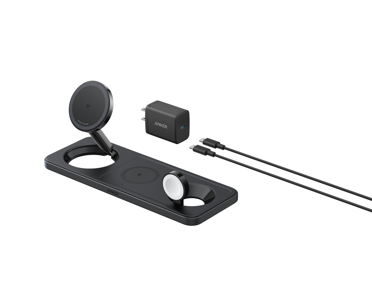 Refurbished ankerrdeals Magnetic Wireless Charging Station (3-in-1 Pad)