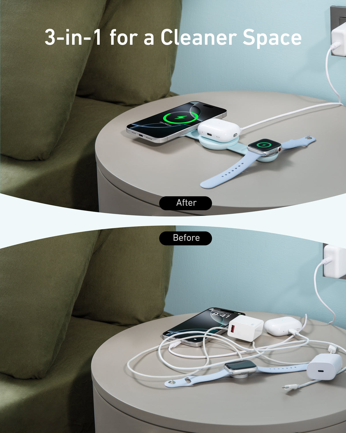 ankerrdeals Magnetic Wireless Charging Station (3-in-1, Foldable Pad)