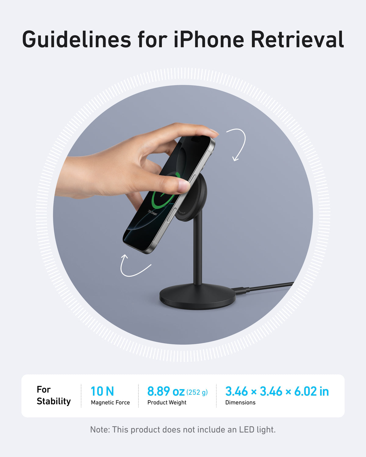 ankerrdeals Magnetic Wireless Charger (Stand)