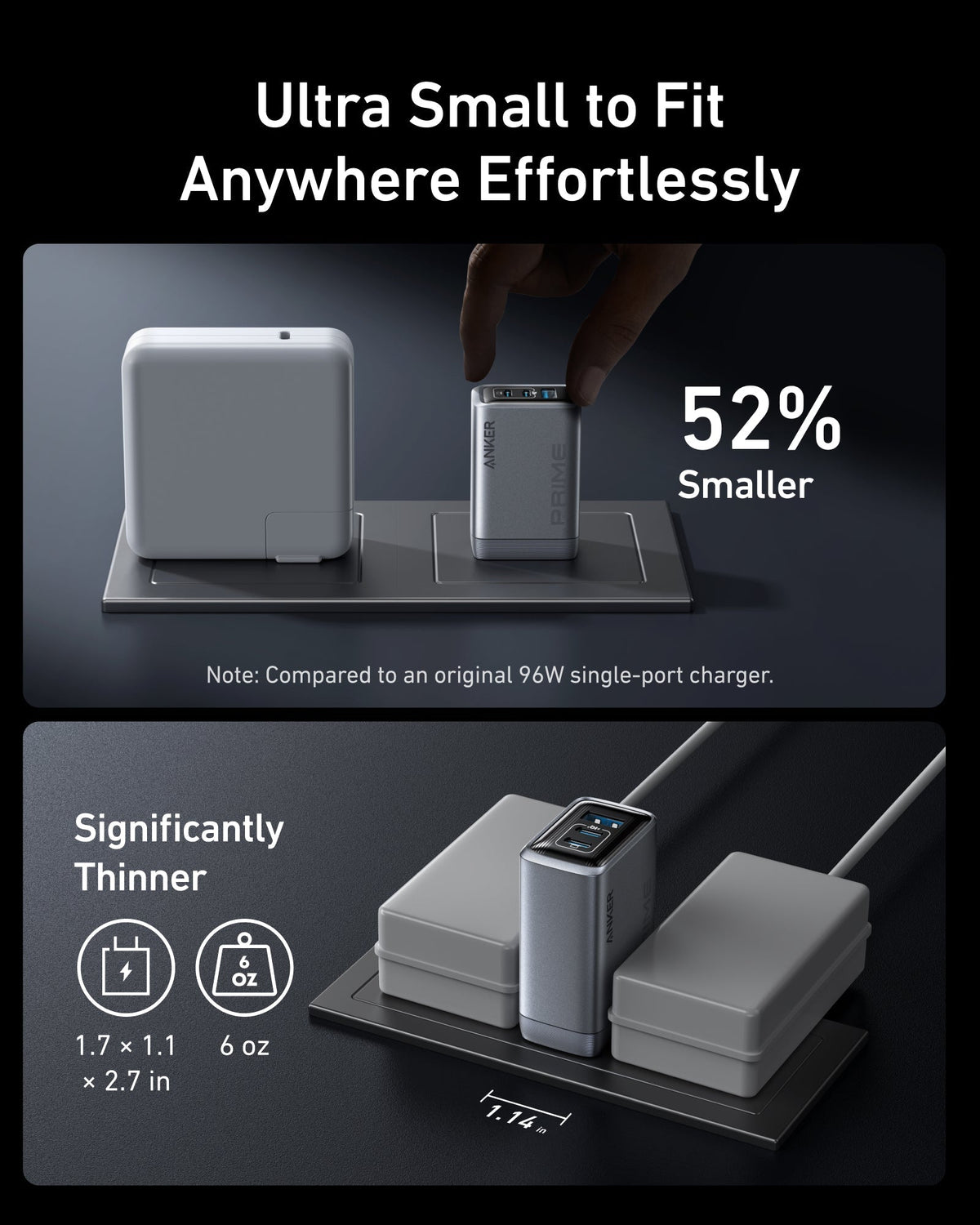 ankerrdeals Pro Charger (100W, 3 Ports, GaN) and ankerrdeals Pro USB-C to USB-C Cable (240W, Upcycled-Braided)