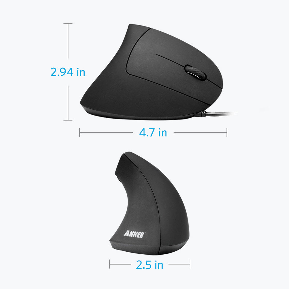 Refurbished ankerrdeals Ergonomic Optical USB Wired Vertical Mouse