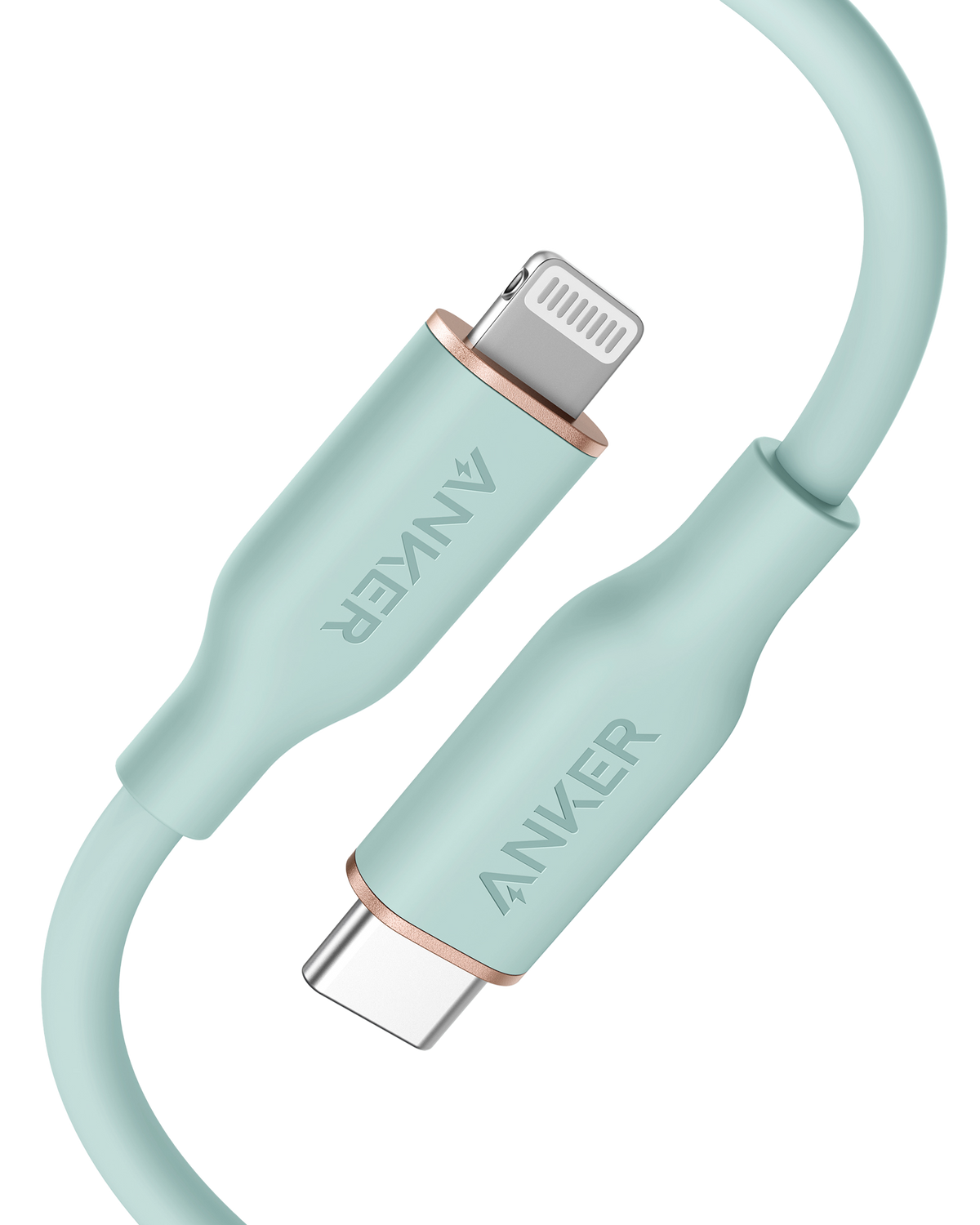 Anker cable with USB-C and Lightning connector for fast charging