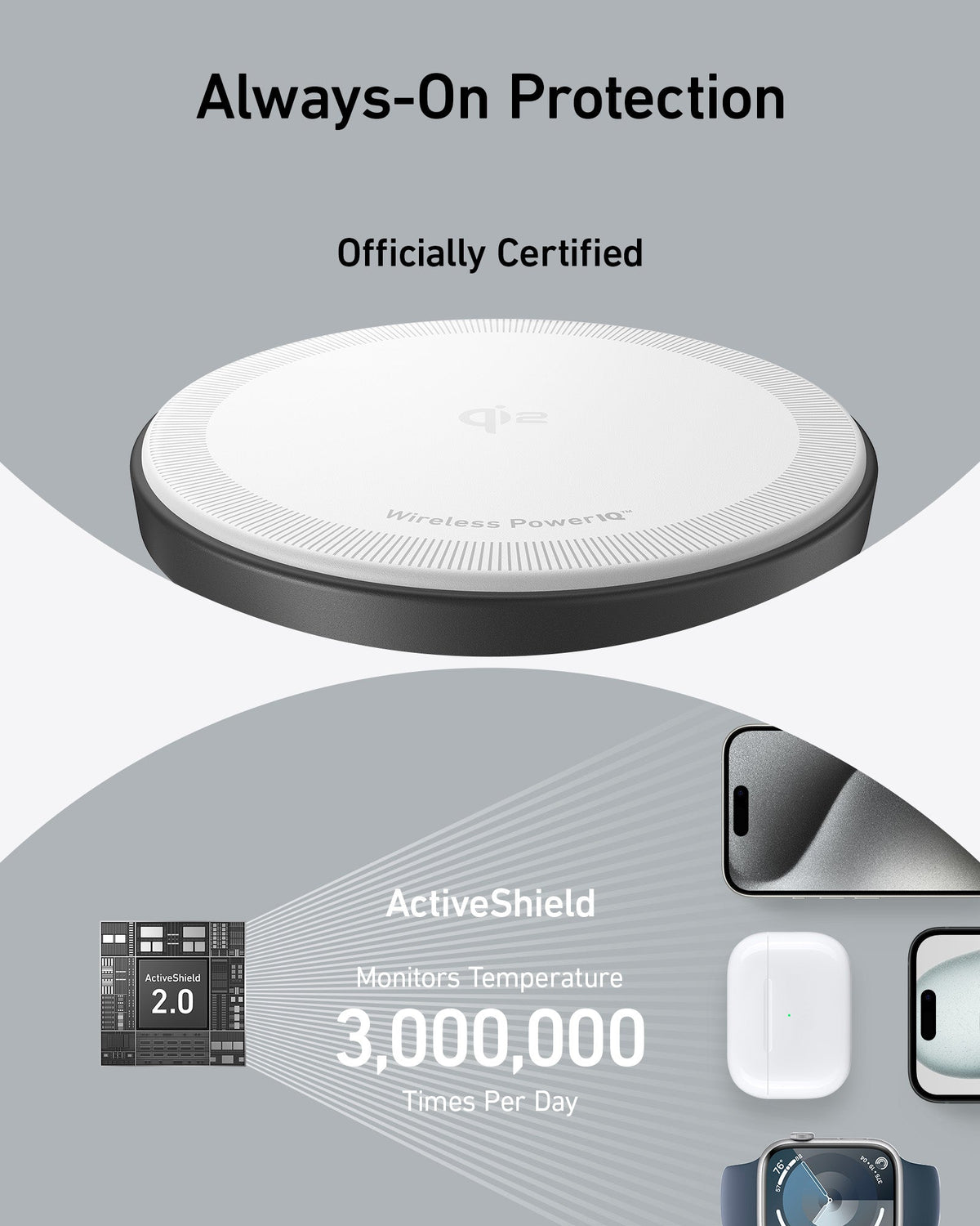 Refurbished ankerrdeals Magnetic Wireless Charging Station (3-in-1 Stand)