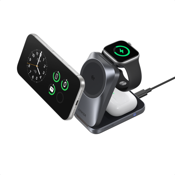 ankerrdeals Pro Wireless Charging Station (3-in-1, Magnetic, AirCool, Foldable)