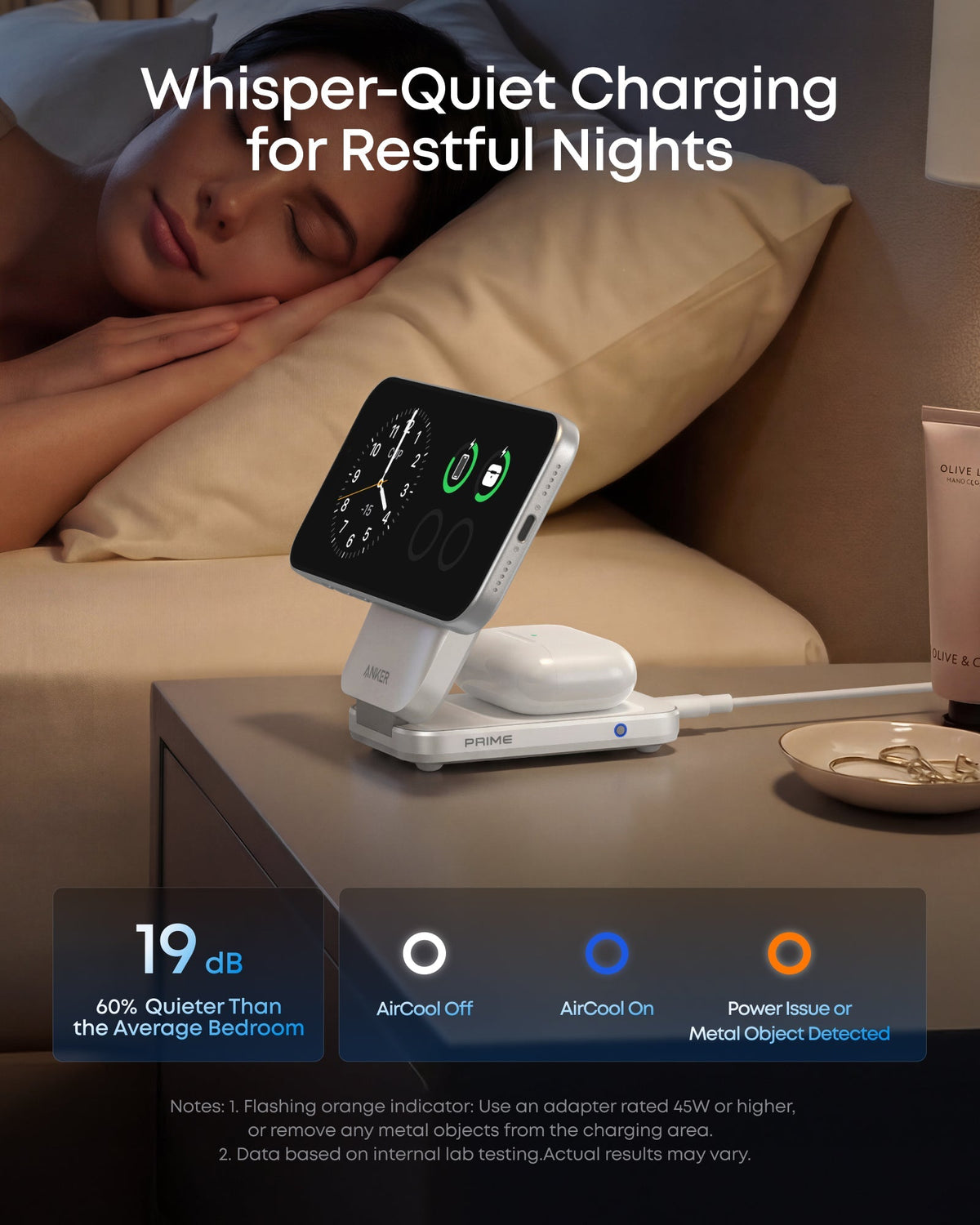 ankerrdeals Pro Wireless Charging Station (3-in-1, Magnetic, AirCool, Foldable)