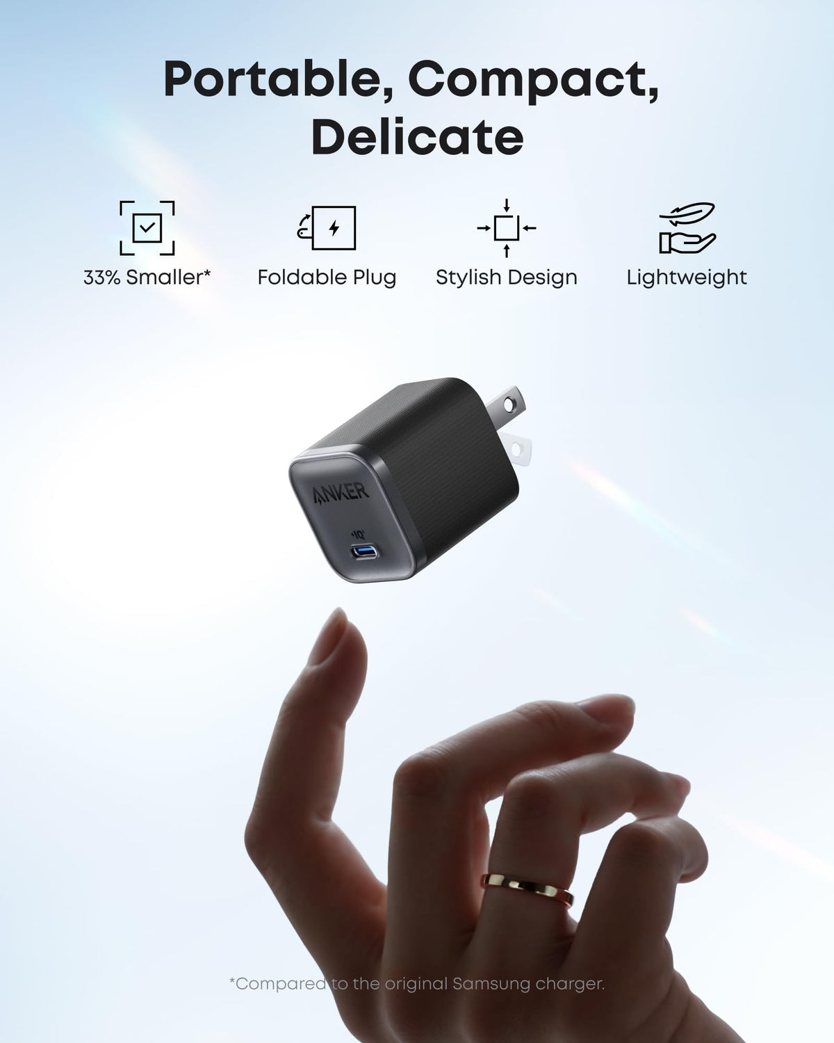 ankerrdeals Mini Travel Adapter (5-in-1, 20W, 1-Pack) and ankerrdeals Mini Charger (45W) with USB-C to USB-C Cable