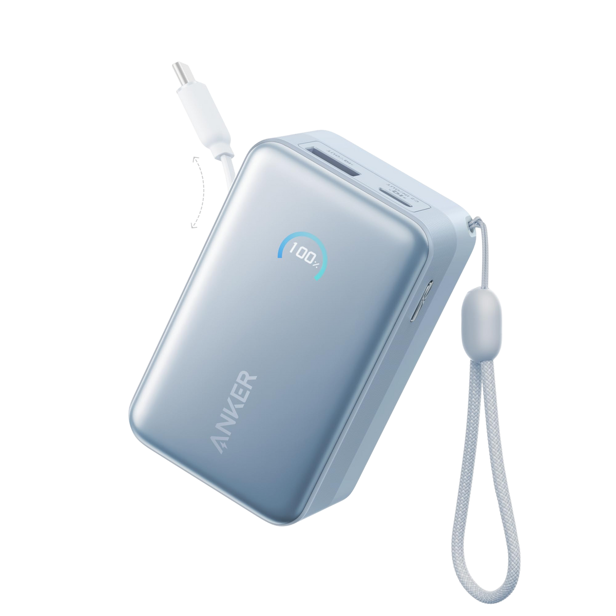 ankerrdeals Mini Power Bank (10K, 45W, Built-In Retractable USB-C Cable)