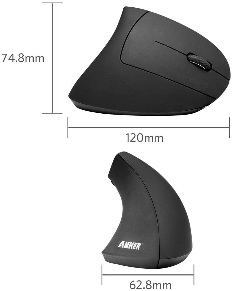 Refurbished ankerrdeals 2.4G Wireless Vertical Ergonomic Optical Mouse