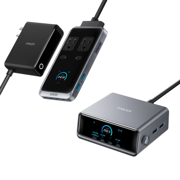 ankerrdeals Pro Charger (250W, 6 Ports, GaN Pro) and Charging Station (8-in-1, 240W)