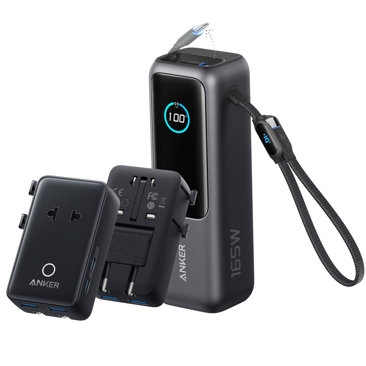ankerrdeals Laptop Power Bank (25K, 165W, Built-In and Retractable Cables)