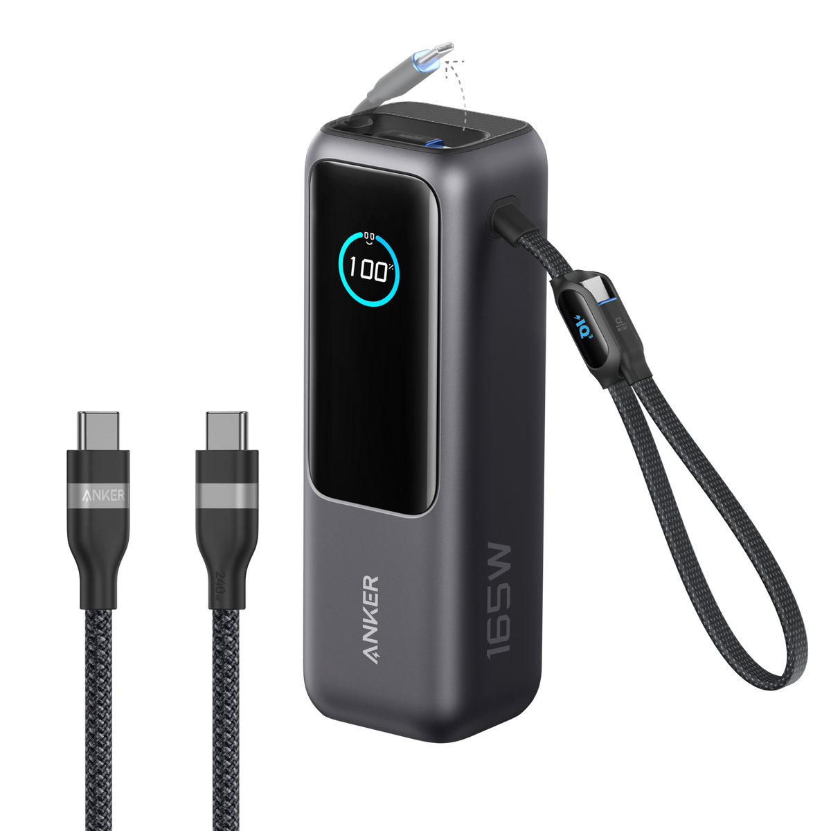 ankerrdeals Laptop Power Bank (25K, 165W, Built-In and Retractable Cables)