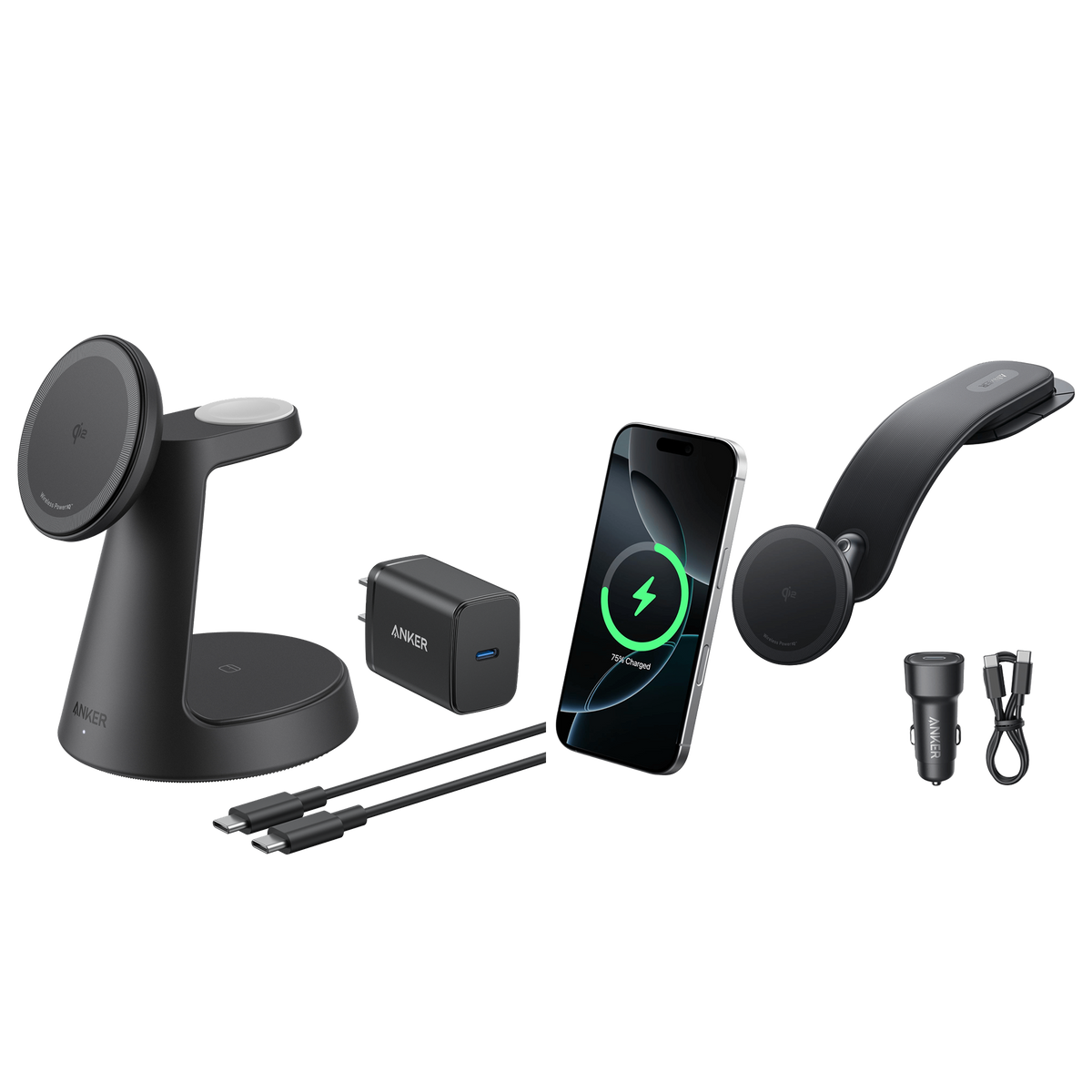 ankerrdeals Magnetic Wireless Charging Station and ankerrdeals Mini Wireless Car Charger