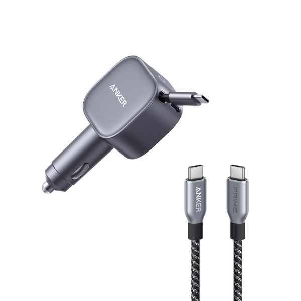 ankerrdeals Mini 75W Car Charger and ankerrdeals Pro USB-C to USB-C Cable (240W, Upcycled-Braided)