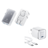 ankerrdeals Mini Travel Adapter (5-in-1, 20W, 1-Pack) and ankerrdeals Mini Charger (45W) with USB-C to USB-C Cable